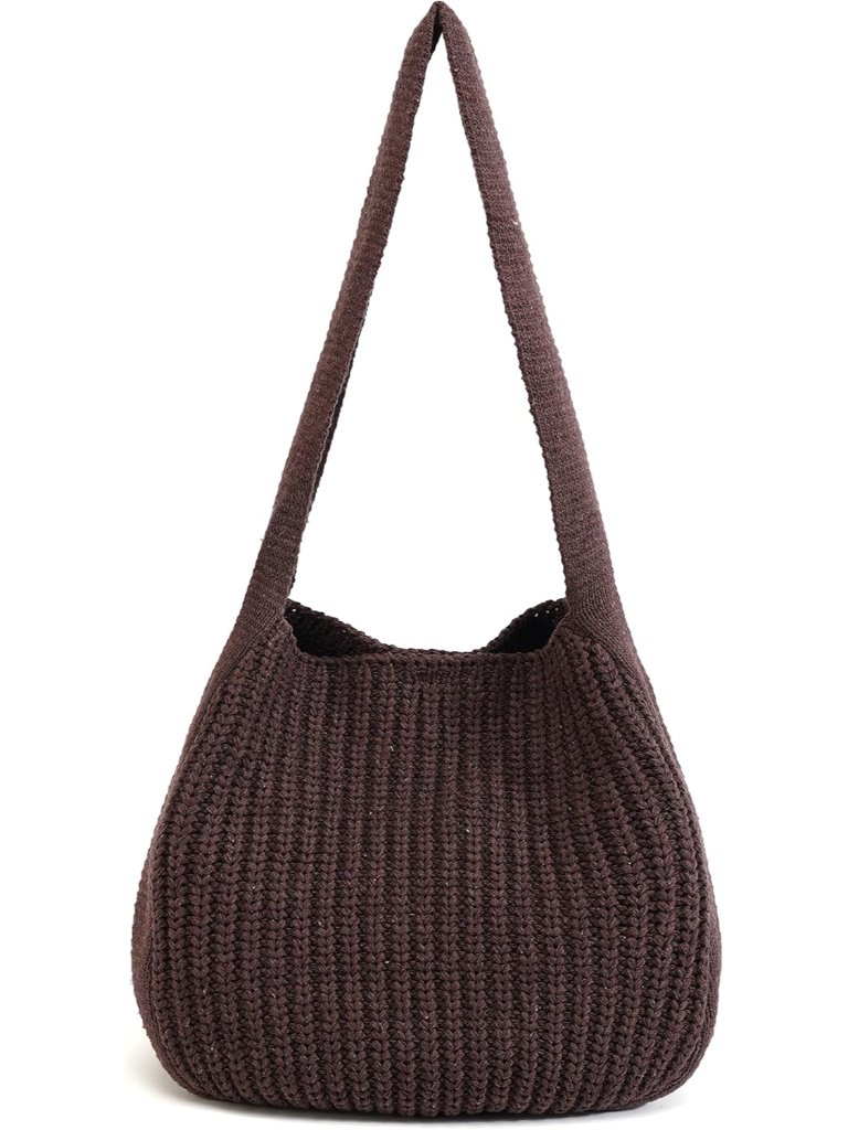 Women's Crochet Tote Bag Knit Shoulder Bag,Aesthetic Bag,Cute Eco-Friendly Tote